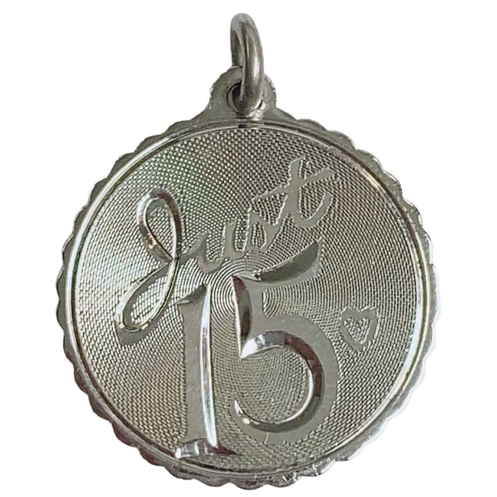 “JUST 15” Quinceañera Gift‎ Sterling Silver Pendant or Charm